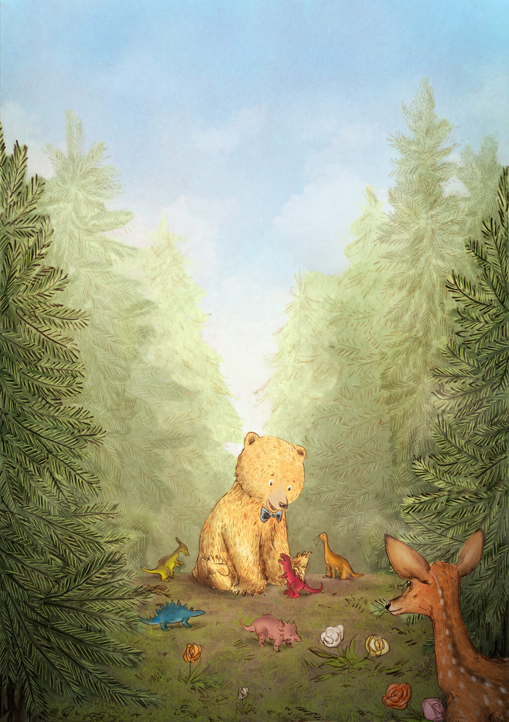 Eliott Birth Announcement Illustration